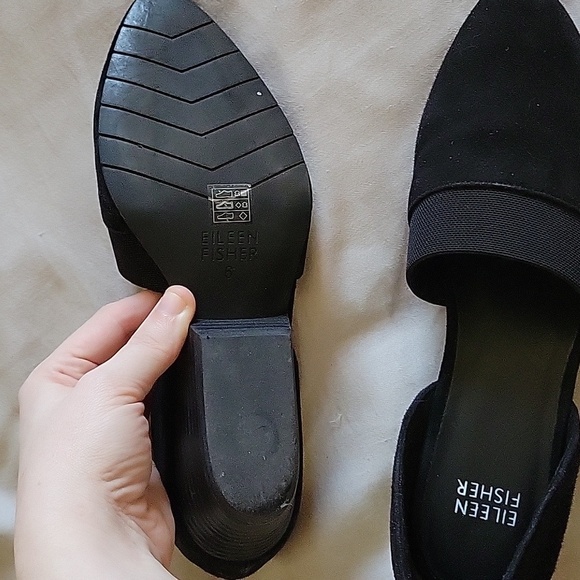 Eileen Fisher Black Hilly Wedge d'Orsay Pumps Size 6 - Picture 5 of 6